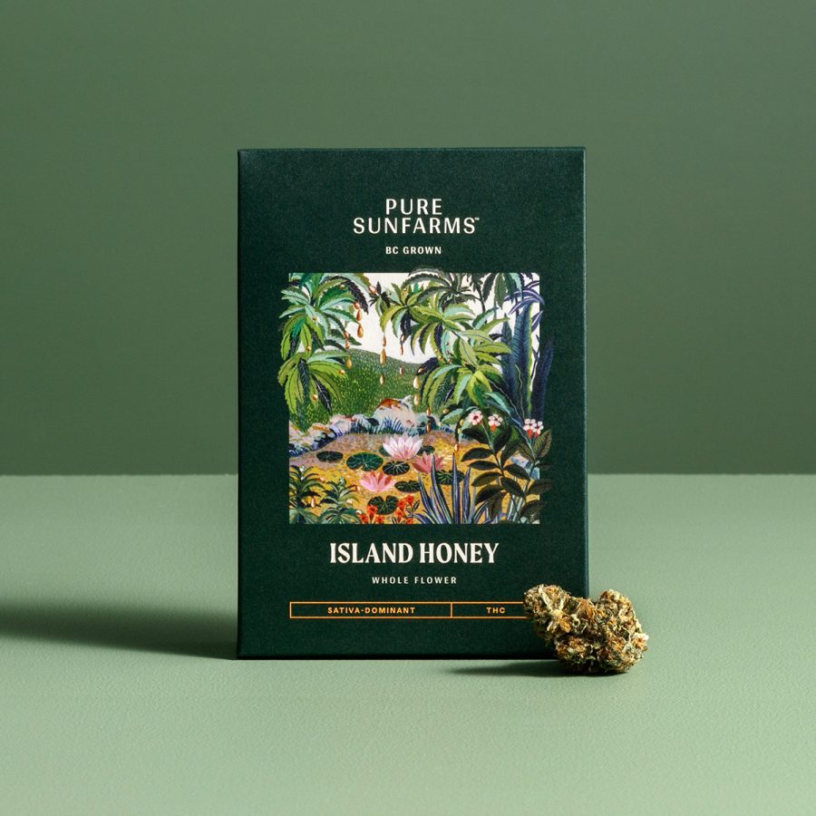 Package of Island Honey flower with one bud.