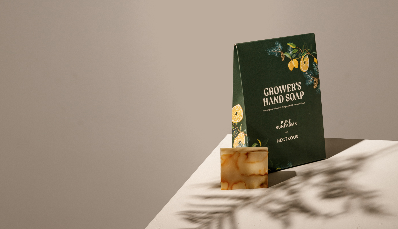 soap with Growers Hand Soap packaging 