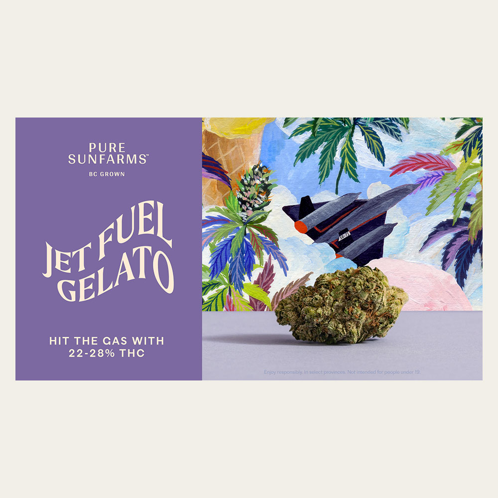 jet fuel gelato bud and illustration
