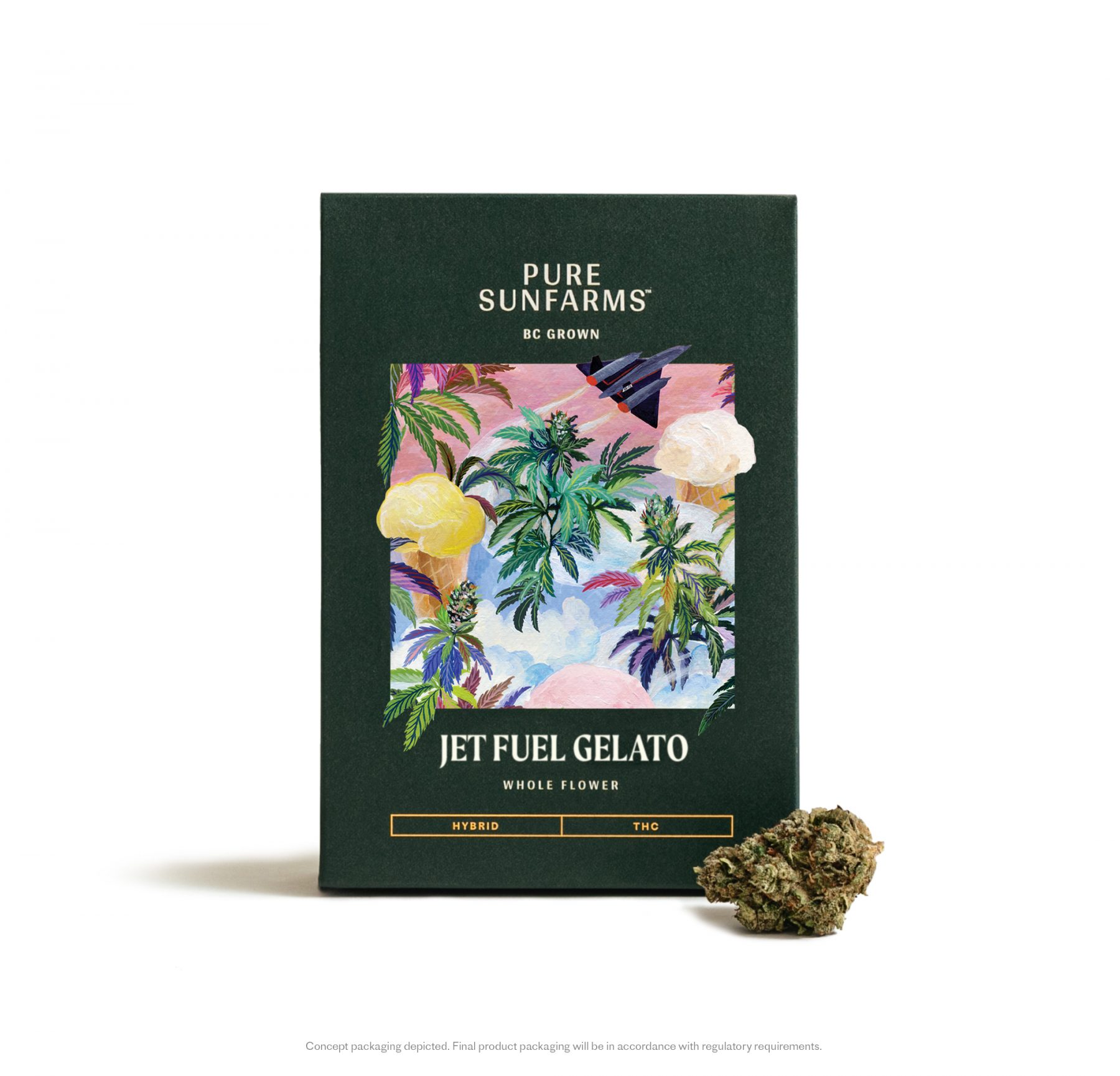 Jet Fuel Gelato Concept Package with Product - White